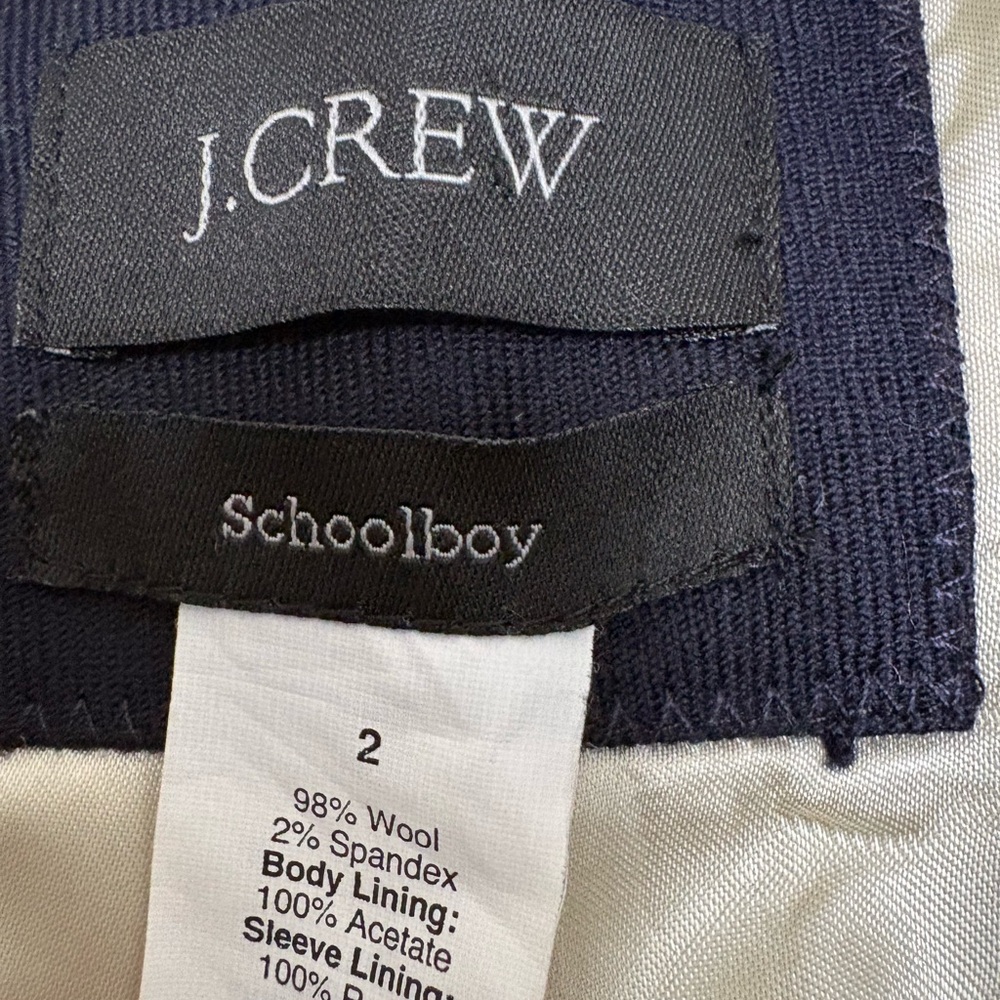 J. Crew Women's Navy Blazer with Gold Buttons - Picture 4 of 6